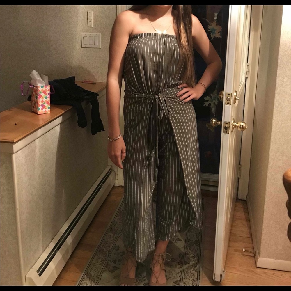 Womens Strapless Jumpsuit